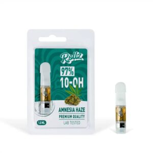 Rollz 97% 10-OH-HHC Amnesia Haze Vape Cartridge (1ml)