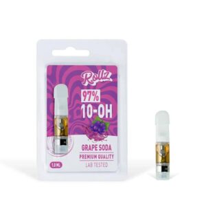 Rollz 97% 10-OH-HHC Grape Soda Vape Cartridge (1ml)