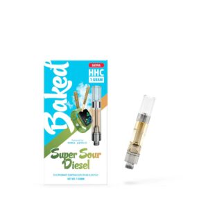 Baked 1 Gram HHC Vape Cartridge  Super Sour Diesel